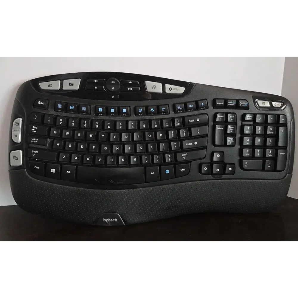 Logitech K350 Y-RBN90 Wireless Wave Ergonomic Keyboard - US - Black (920-001996)